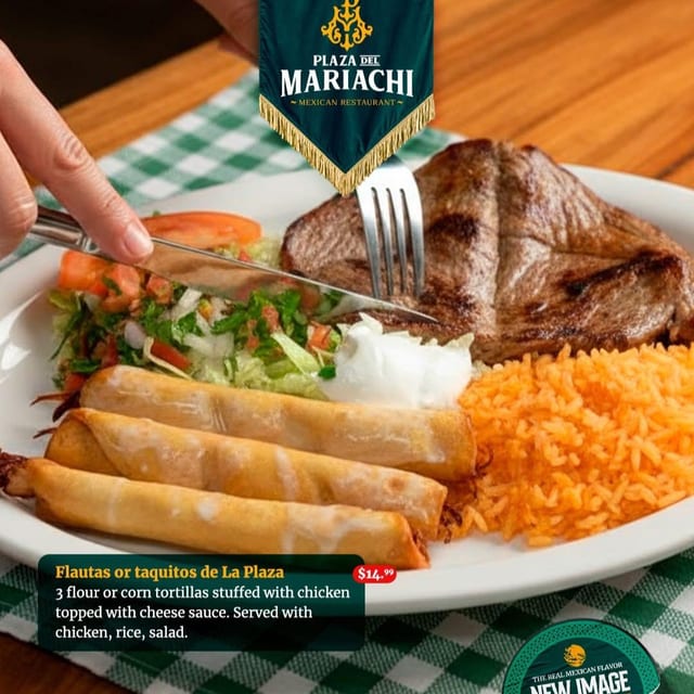 Flautas or Taquitos de la Plaza.