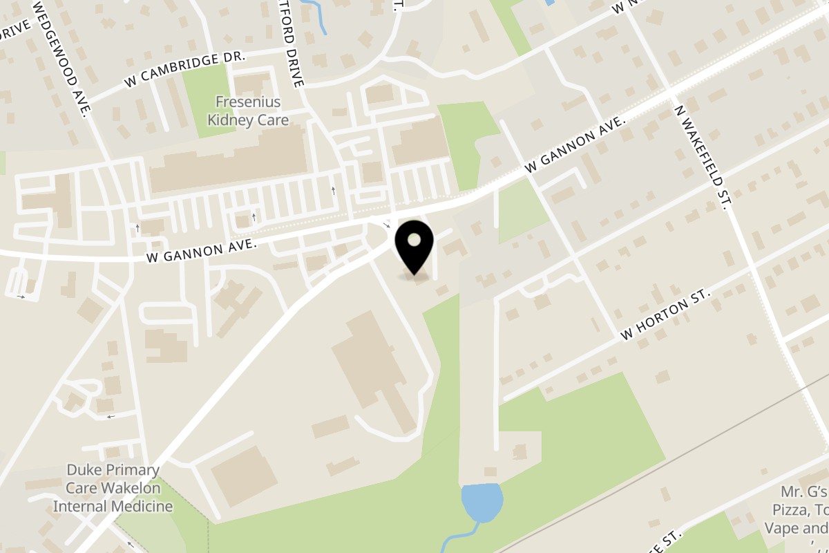 Map showing the location of Plaza Del Mariachi on 411 W Gannon Ave in Zebulon
